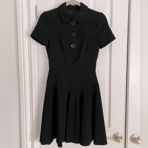 Karen Millen Black Collar Dress with Skater Skirt UK 8 EU 36 US 4